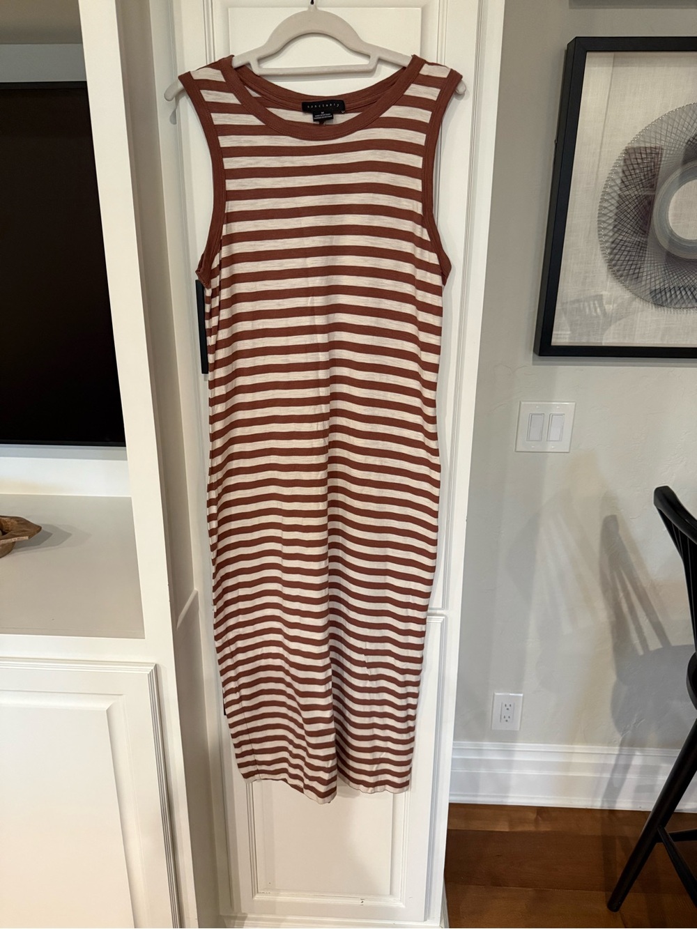 Sanctuary striped knit dress brown and cream